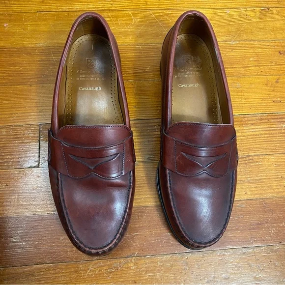 Allen Edmonds men's "Cavanaugh" dress penny loafers maroon/oxblood sz 12 - Picture 3 of 12